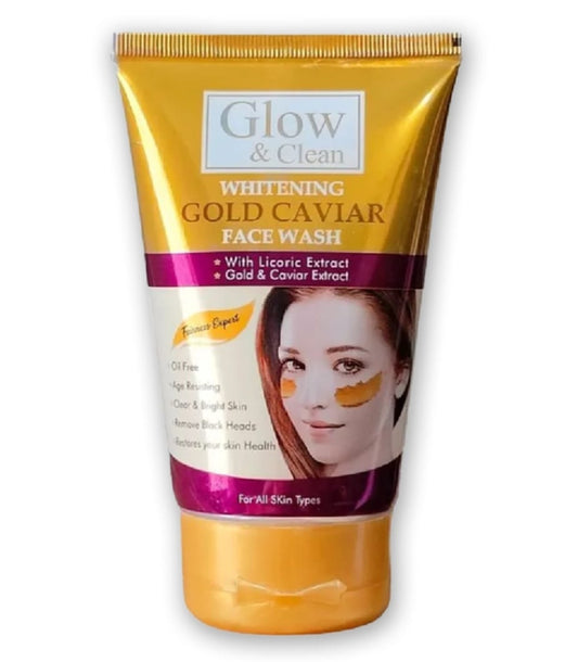 Glow and Clean whitening gold caviar face wash 120ml